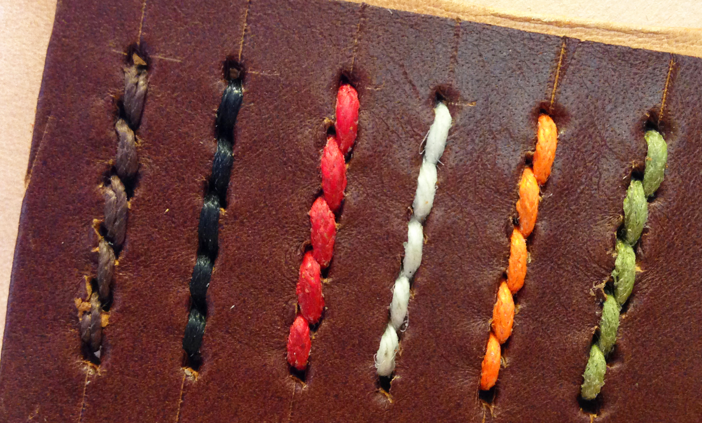Stitching colours